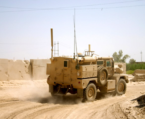 Army truck in the desert