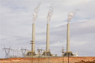 Power plant in desert